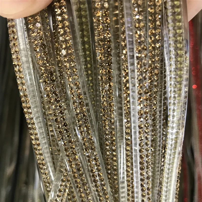 2 ярда ПВХ Стразы окантовка для сандалий сумка обувь мебель прозрачный красный королевский черный Топаз AB Бриллиантовая лента Кристалл отделка цепи