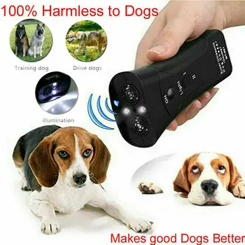 

Ultrasonic Double-headed Dog Repeller Control Chaser Anti Barking Device Dog Pet Training Device