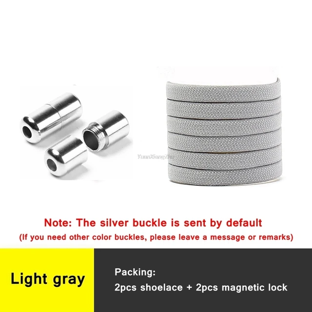 New Elastic Laces without ties Shoelaces for Sneakers Flat No Tie Shoe laces Kids Adult Quick Shoe lace Rubber Band Shoestring light grey