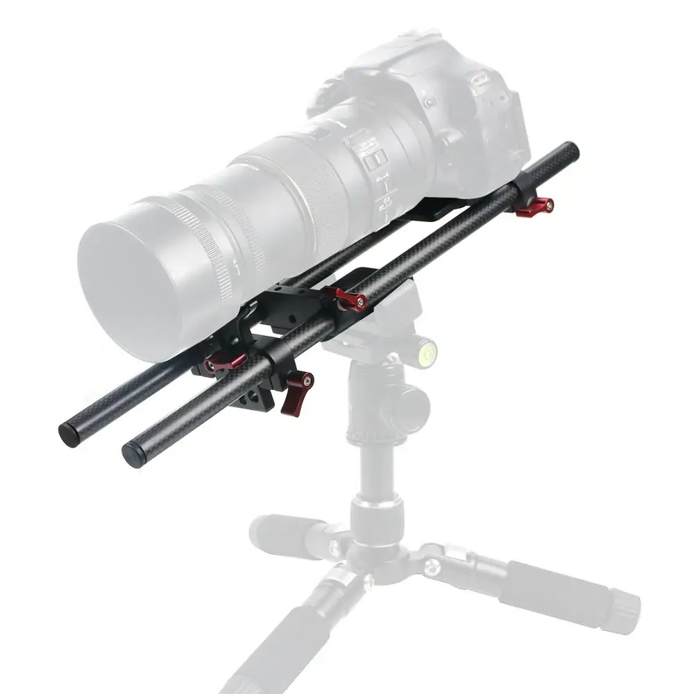 BGNing алюминиевая клетка для SLR камеры для GH4/GH5, подставка для объектива с кронштейном w/25 см, 40 см, карбоновый зажим для штанги, комплект для крепления Railblock