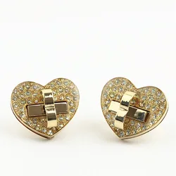 5 Pcs  Ladies  Metal Love Twist Lock Handbags And Shoulder Bags DIY Bag Accessories Buckle DIY Craft Diamonds