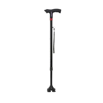 

Outdoor Elderly Adjustable Walking Stick Trekking L-ED Walking Cane FM Radio MP3 Smart Safety Fall Alarm Walking Sticks