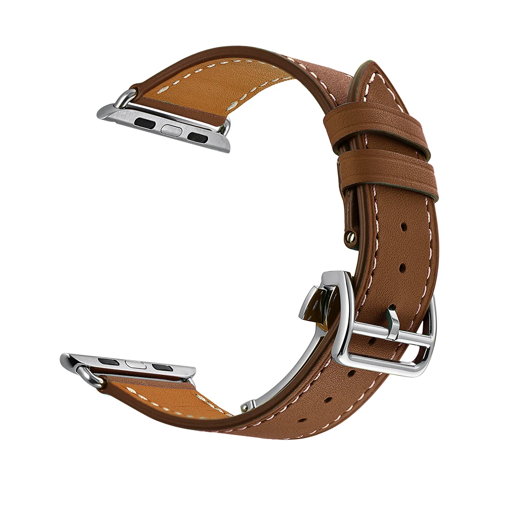 Ремешок для часов из натуральной кожи для apple watch 44 мм 42 мм и 38 мм 40 мм ремешок из коровьей кожи Аксессуары для ремешка