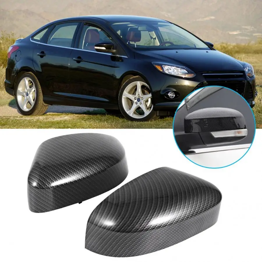 Левое и правое зеркало заднего вида подходит для Ford Focus 2012 2013 карбоновое волокно стиль