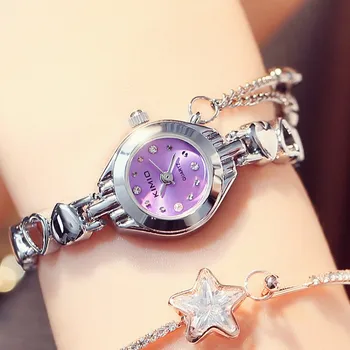 

NO.2 fashion watches women stainless steel heart pendant ladies analog quartz-watch montre femme wrist watches relogio feminino