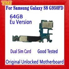 Оригинальная разблокированная материнская плата для samsung Galaxy S8 G950FD с системой Android Версия ЕС для Galaxy S8 G950FD материнская плата 64 ГБ