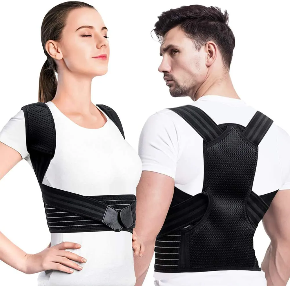 Corrector de postura para espalda y hombros, ortesis de soporte postural, abrazadera ajustable, soporte dorsal para alivio del dolor de espalda, cuello y hombros