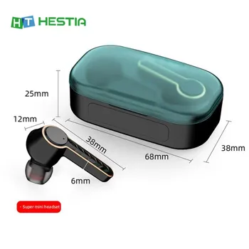 

T19 Bluetooth 5.0 Touch Operation Bluetooth Earphone LED 6D Surround Sound Binaural Call Wireless Earpieces In Ear Sport Earbuds