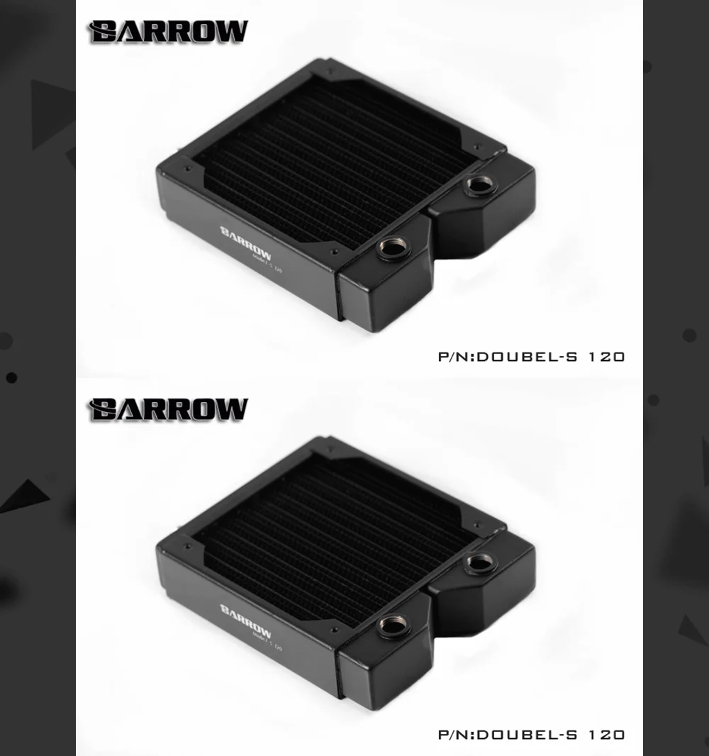 Barrow Doubel-S 120, Double Wave 120mm Radiator, 34mm Thickness, Copper High-density Water Cooler, Suitable For 120mm Fans  