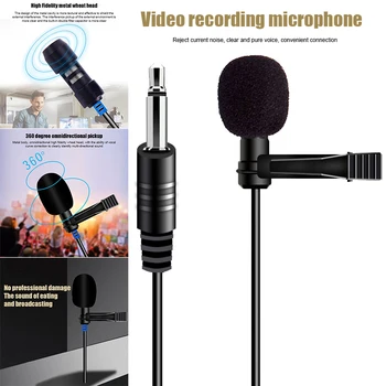 

Professional Lapel Microphone Audio Video Recording Mic for Mobile Phones Camera Notebook Loudspeaker Mixer GK99
