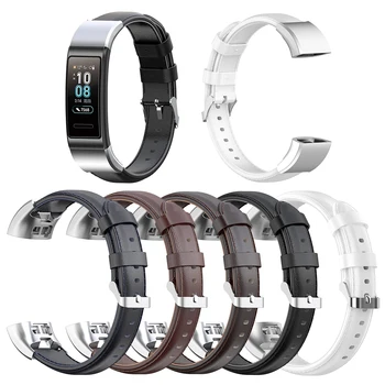

Leather Watchband Wrist Strap Belt Replacememt Convenient Practical User-friendly Design for Huawei Band 4 Pro TER-B29S