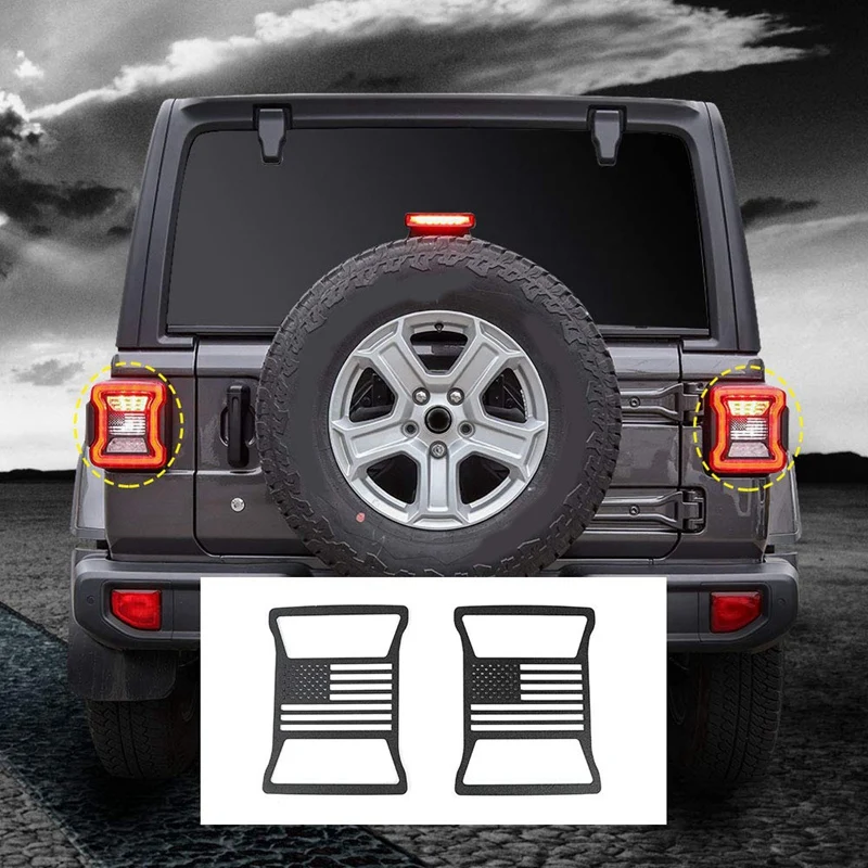 DHBH-Автомобильный наружный задний фонарь, декоративная крышка для Jeep Wrangler JL, автомобильные аксессуары, 2 шт