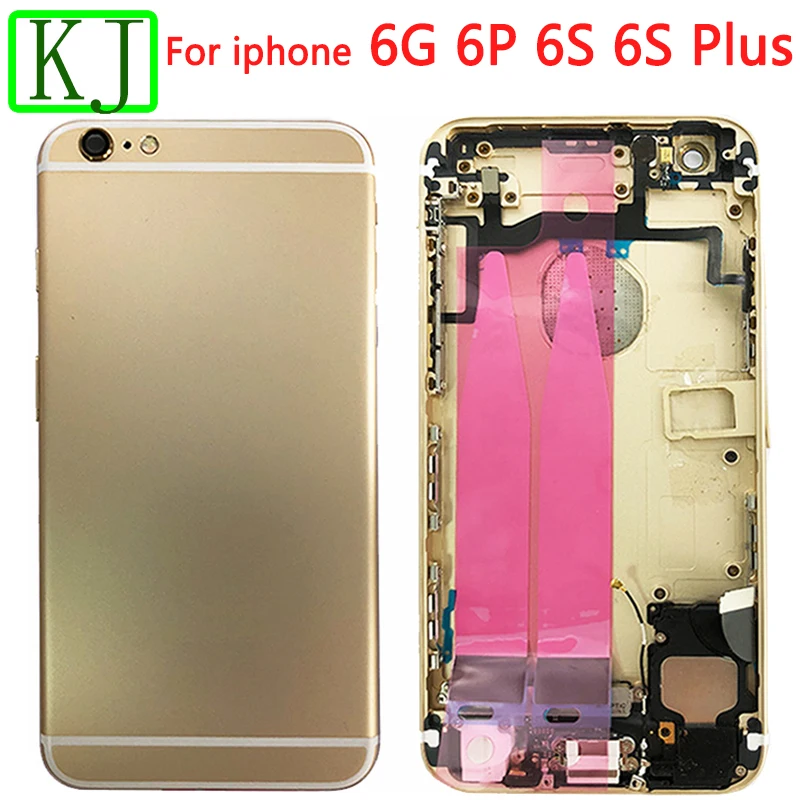 Для iPhone 6 6S Plus 6P 6SP крышка батареи задняя дверь средняя рамка Шасси Металлический полный корпус+ гибкий кабель