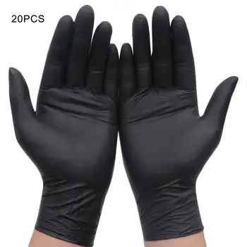 

20pcs Black Disposable Gloves Powder Free Latex Free Mechanic Tattoo Beauty Care Body Art Gloves