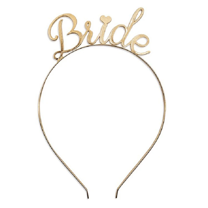 Gold Headband Розовое золото, для невесты, для шоу, для невесты, баннеры для душа, воздушные шары, вечерние украшения для девичника, Fetti, розовое золото, розовый набор украшений - Цвет: Gold Headband