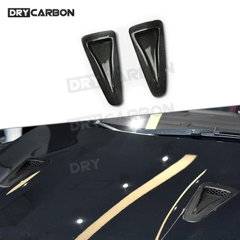 

For Nissan GTR GT-R R35 2012 2013 Carbon Fiber Front Engine Hood Air Vent Intake Scoop Trim Fender Decoration Outlet Cover
