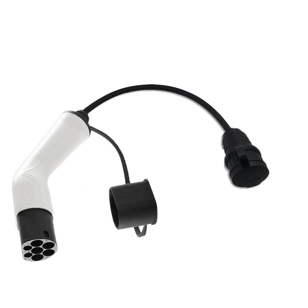 Electrical car 16A Type 2 charging side plug to schuko socket EV