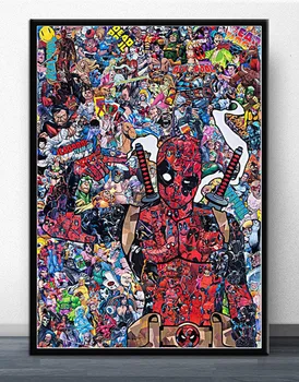 

Deadpool Scream DC Marvel Superhero Anime Movie Poster And Prints Wall Art Painting Pictures For Living Room Home Decor