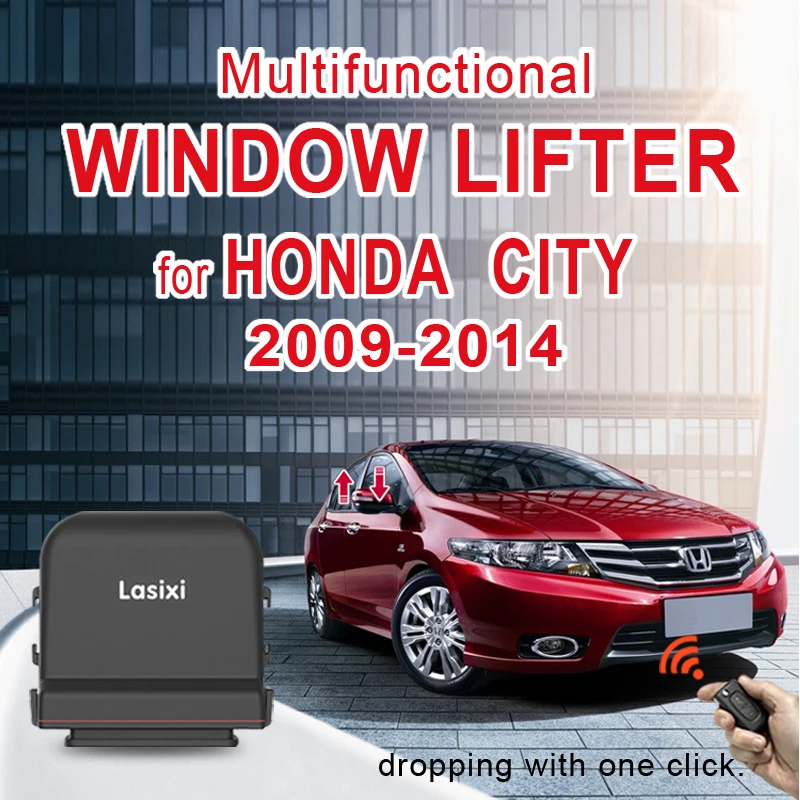 

Car auto Window Lifting Closer for HONDA CITY 2009-2014 remote to lift drop window with 1 click roll up 4 doors control device