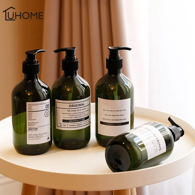 

500ml Outdoor Travel Pump Soap Dispenser Bathroom Sink Shower Gel Shampoo Lotion Liquid Hand Soap Pump Bottle Container