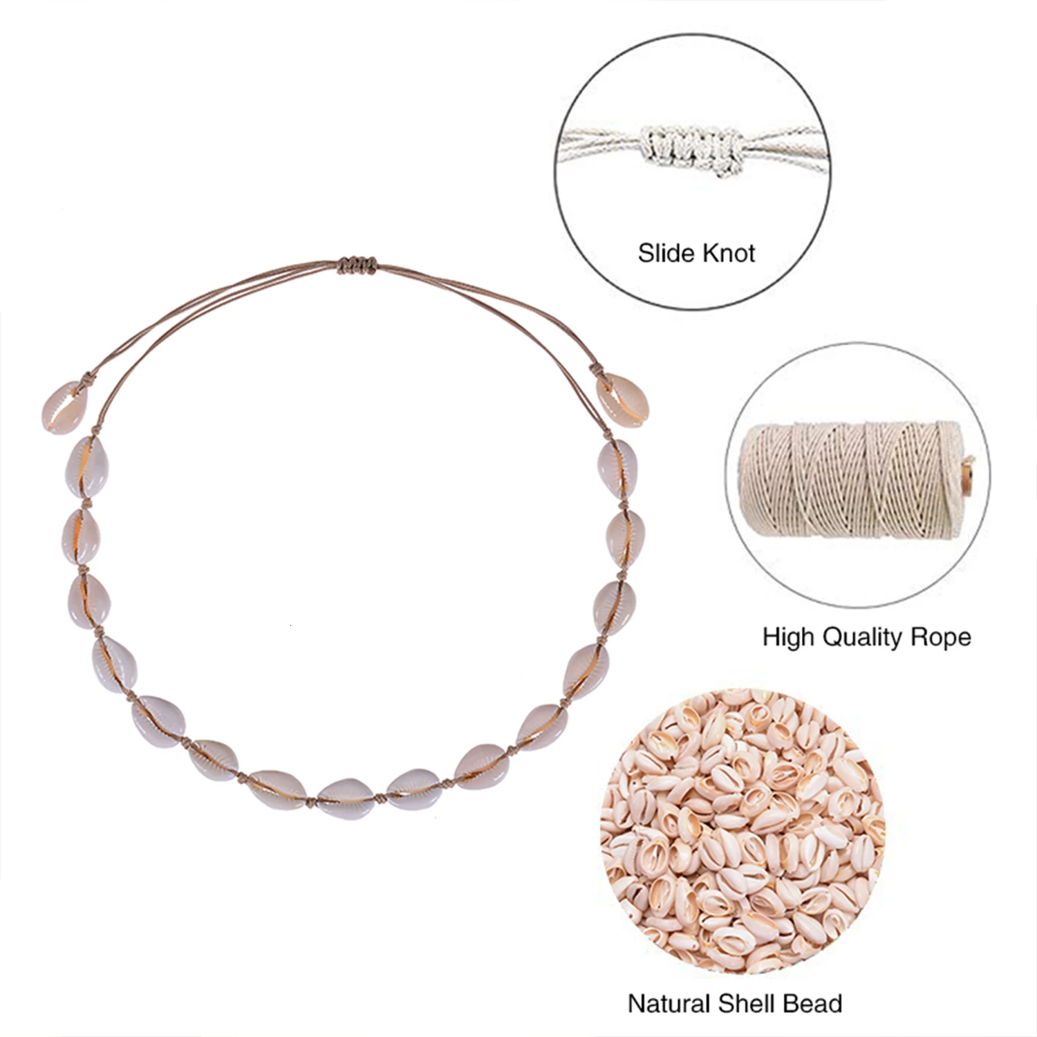 Vnox очаровательные ожерелья в виде ракушки браслеты Набор для женщин праздник Пляж ювелирные изделия Регулируемая длина
