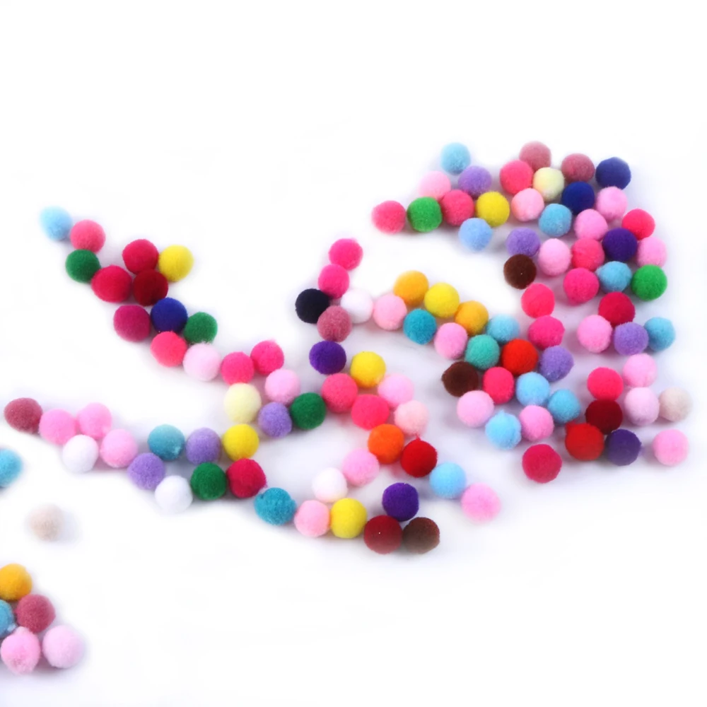 Давид аксессуары 200 шт Разноцветные Высокие эластичные плюшевые шарики для украшения дома, сделай сам одежда товары для шитья и рукоделия, 200Yc4601
