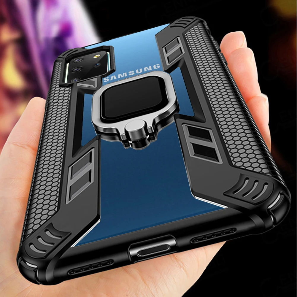 Jetjoy Magnetic Car Phone Holder Case For Samsung Galaxy S20 Plus Ultra Shockproof Armor Ring Stand Cover |