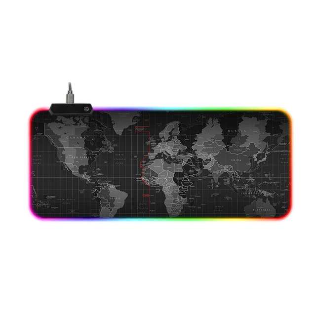 LED Light Desk Mat Big Computer Mousepad Medium 60x30 80x30 90x40cm RGB