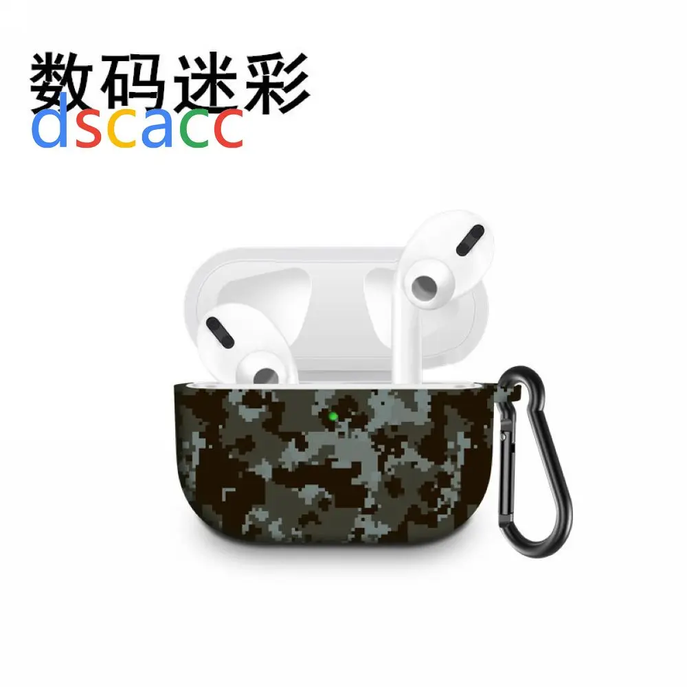 Colorful Flower Print Silicone Wireless Earphone Air Pods 3 Case For Apple AirPods Pro 3rd Cover With Key chain Ring 100pcs