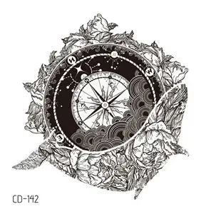 CD-142 1 лист Для женщин сексуальные Руку поддельные тату серьги Henna Mandala цветок временные татуировки для девочек Красота Флора водостойкие татуировки индийские мехенди - Цвет: CD-142