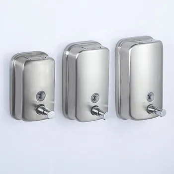

New Arrival Bathroom Kitchen Stainless Steel Wall Mounted Lotion Pump Soap Shampoo Dispenser
