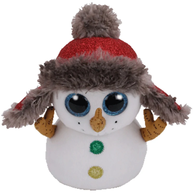 Ty 15 см пуговицы Рождественский Снеговик Плюшевые обычные мягкие большие глаза мягкие игрушки коллекция животных