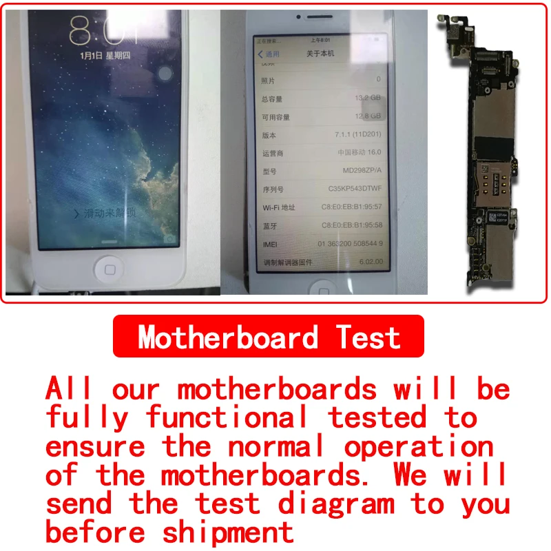 Протестировано и в рабочем состоянии оригинальная материнская плата 16 ГБ 32 ГБ 64 ГБ для iPhone 5 5g Заводская разблокированная материнская плата, логическая плата с системой IOS