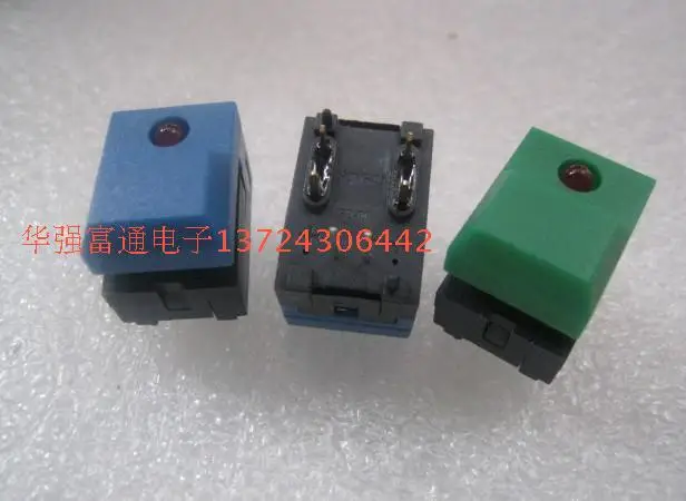 

20PCS/LOT Spot Taiwan PB86 rectangular 12*17 console light touch key switch red green yellow blue gray shell