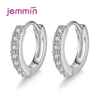 

Luxury Women Hoop Earrring AAA CZ Stone Real 925 Sterling Silver Statement Party Wedding Earrings Bridal Jewelry Gift