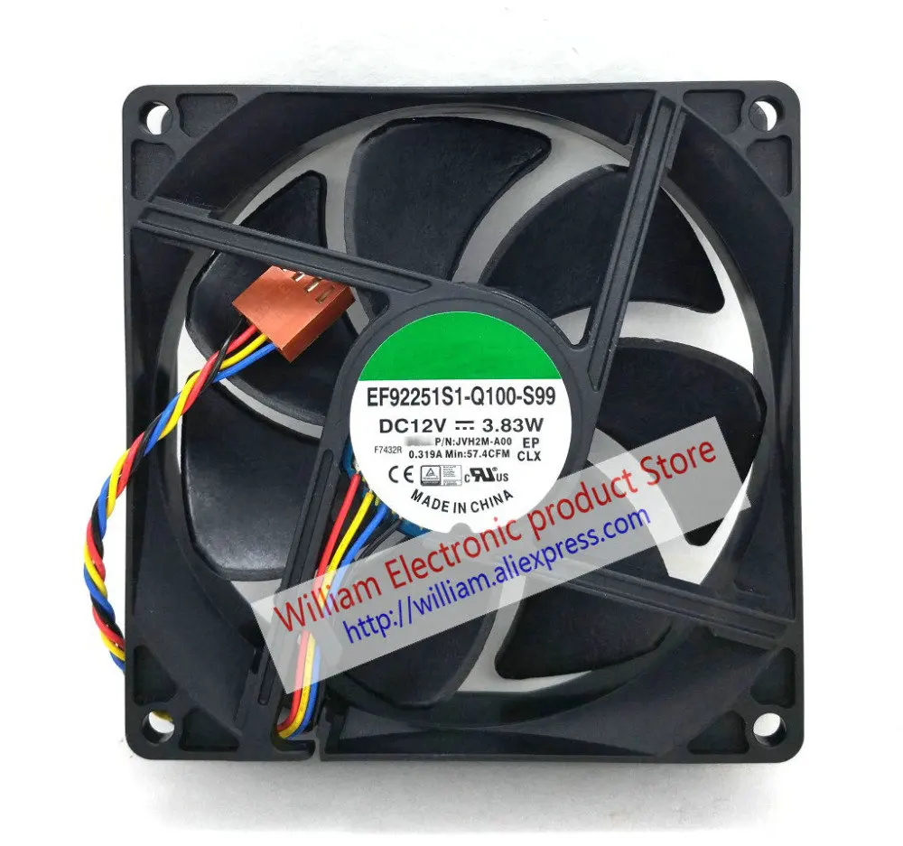 New Original EF92251S1-Q100-S99 DC12V 3.83W JVH2M-A00 92*92*25MM 9cm Computer CPU Cooling Fan | Компьютеры и офис