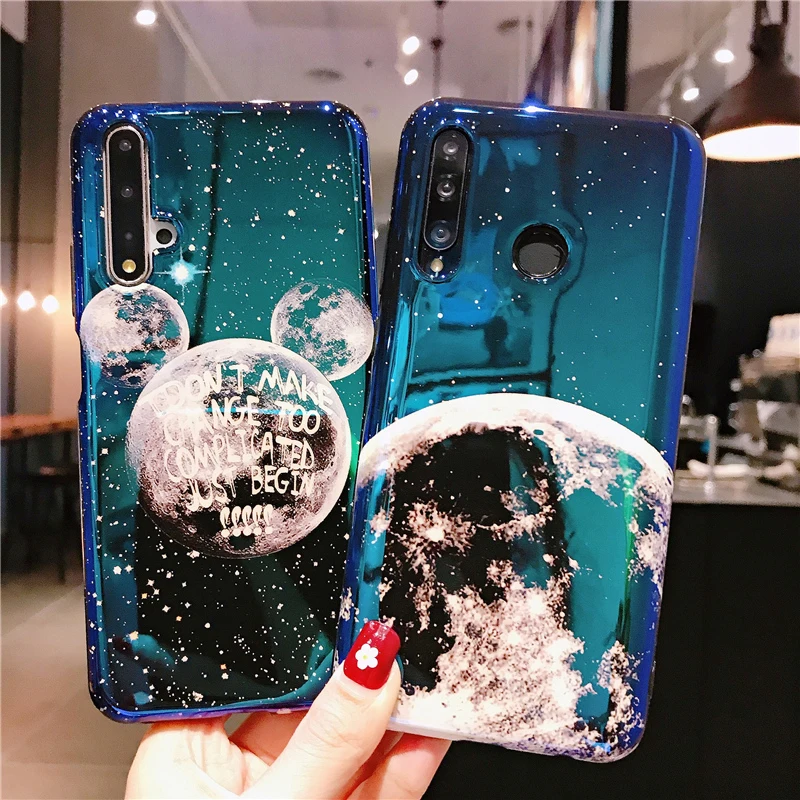 Чехлы для телефонов huawei P20 P30Lite mate 20 30 Pro 20X Moon planet мягкий чехол для Honor 20Pro 20i V20 Nova 3 3i 4 5Pro 5i чехлы