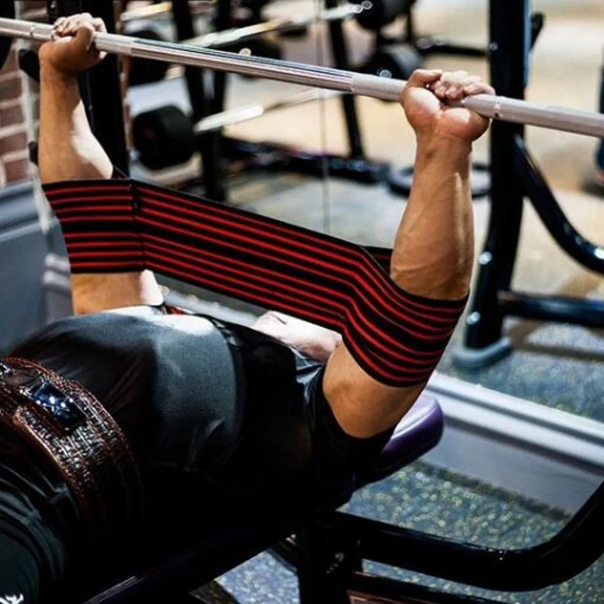 Тяжелая атлетика пресс поддержка Рогатка Powerlifting увеличение силы группа налокотники фитнес тренажерный зал тренировки локоть поддержка