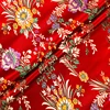 Flower satin fabrics brocade jacquard pattern dress fabric red for sewing cheongsam and kimono material for DIY ► Photo 2/6
