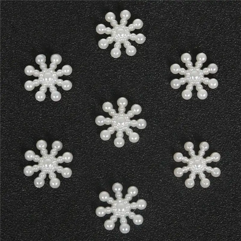 300 600 шт./пакет плоская спина кабошон Imatation Plastic ABS Pearl Flower для DIY Jewelry Beads Craft Phone