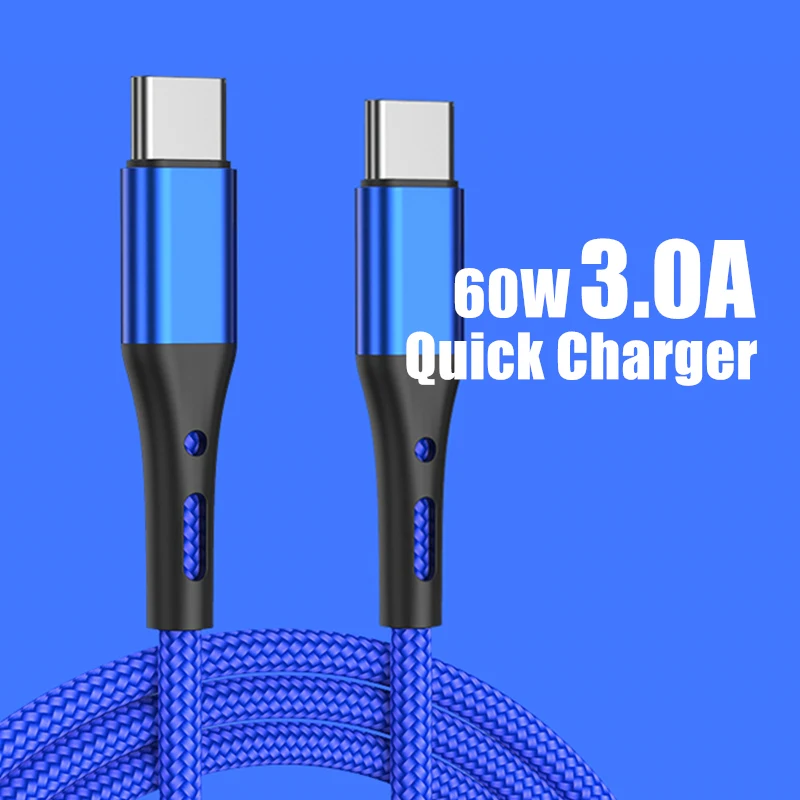 6FT 3A 60 Вт двойной кабель типа C для Xiaomi Redmi Sony Xperia 1 XZ3 XZ2 XZ1 XZS XZ Premium XA1 XA2 XA3 L2 L3 10 Plus