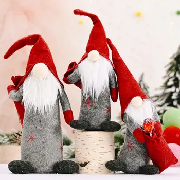 

Christmas Swedish Santa Gnome Long Body Plush Doll Cute Funny Ornaments Toys Holiday Home Party Decor Kids Gift