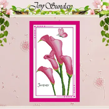 

Lily Fragrance Patterns Counted Cross Stitch 11CT 14CT Cross Stitch Set Wholesale Flower Cross-stitch Kit Embroidery Needlework