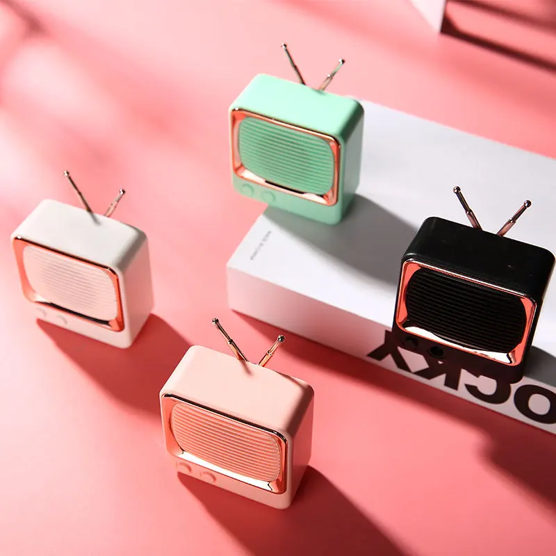

Free shipping Retro wireless bluetooth speaker portable creative cute gift TV mini support TF memory card large capacity audio