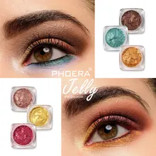 PHOERA одноцветные тени для век желе гелевый хайлайтер Make Up Shimmer светящиеся тени для век Maquiagem высокий пигмент Completa макияж TSLM2