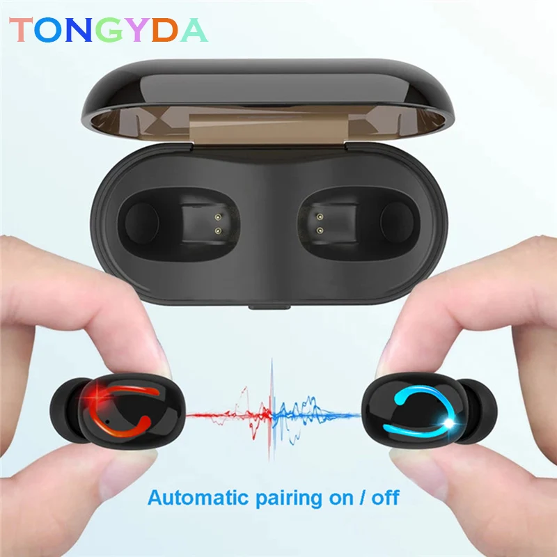 

Wireless Earphone Bluetooth 5.0 F9 TWS Wireless Bluetooth Headphone LED Display With 2000mAh Power Bank Headset With Microphone