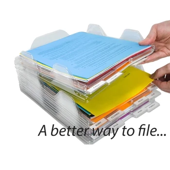 

File Storage Box Document Rack Organizer Tray Stackable for Magazine Paper Office LSMK99