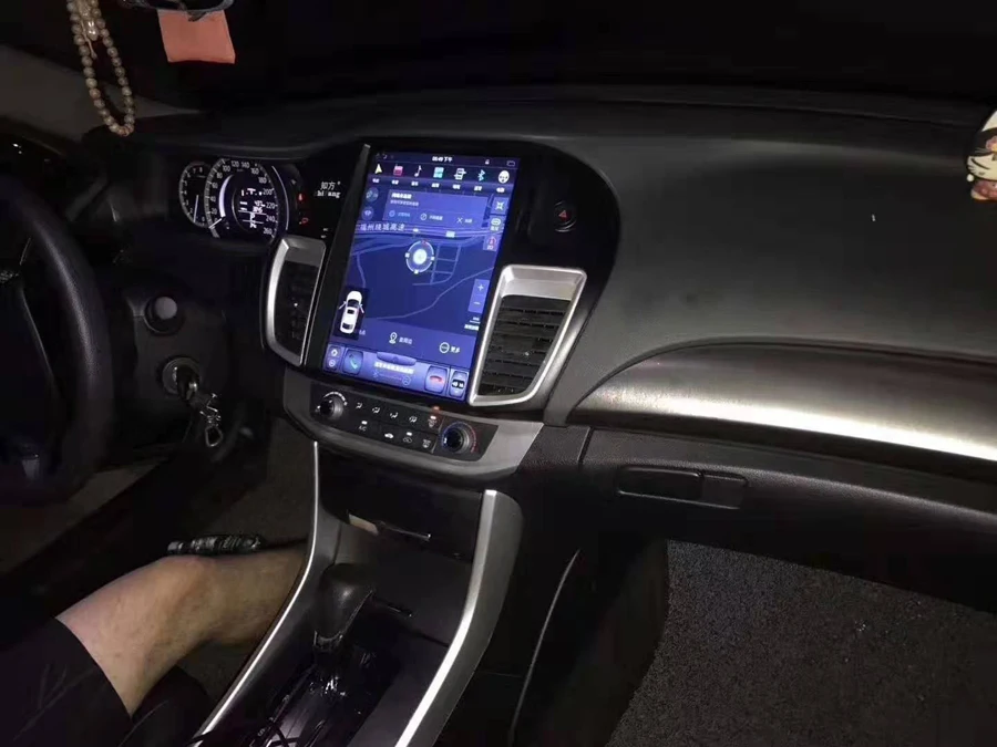 12," вертикальный ips экран автомобильный радиоприемник для Honda Accord 9th Автомобильный gps tesla навигация carplay bluetooth Android 8,1 Автомобильный мультимедийный