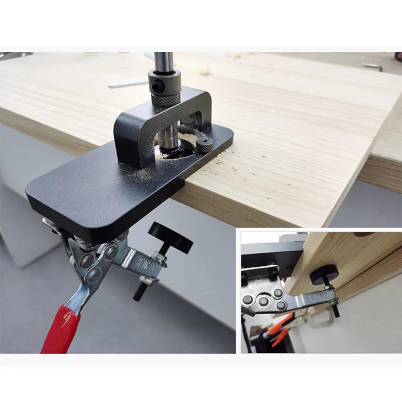 Woodworking Hinge Boring Jig Hole Drilling Guide Locator