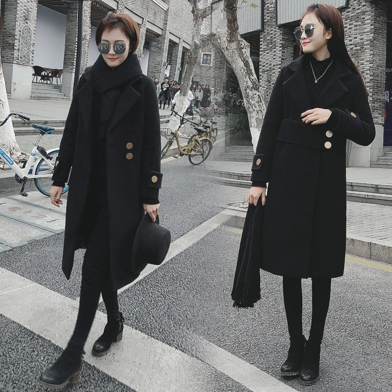 Новинка 2019 брендовые Подиумные женские зимние шерстяные пальто высокое качество